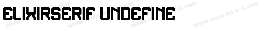 ElixirSerif Undefine字体转换